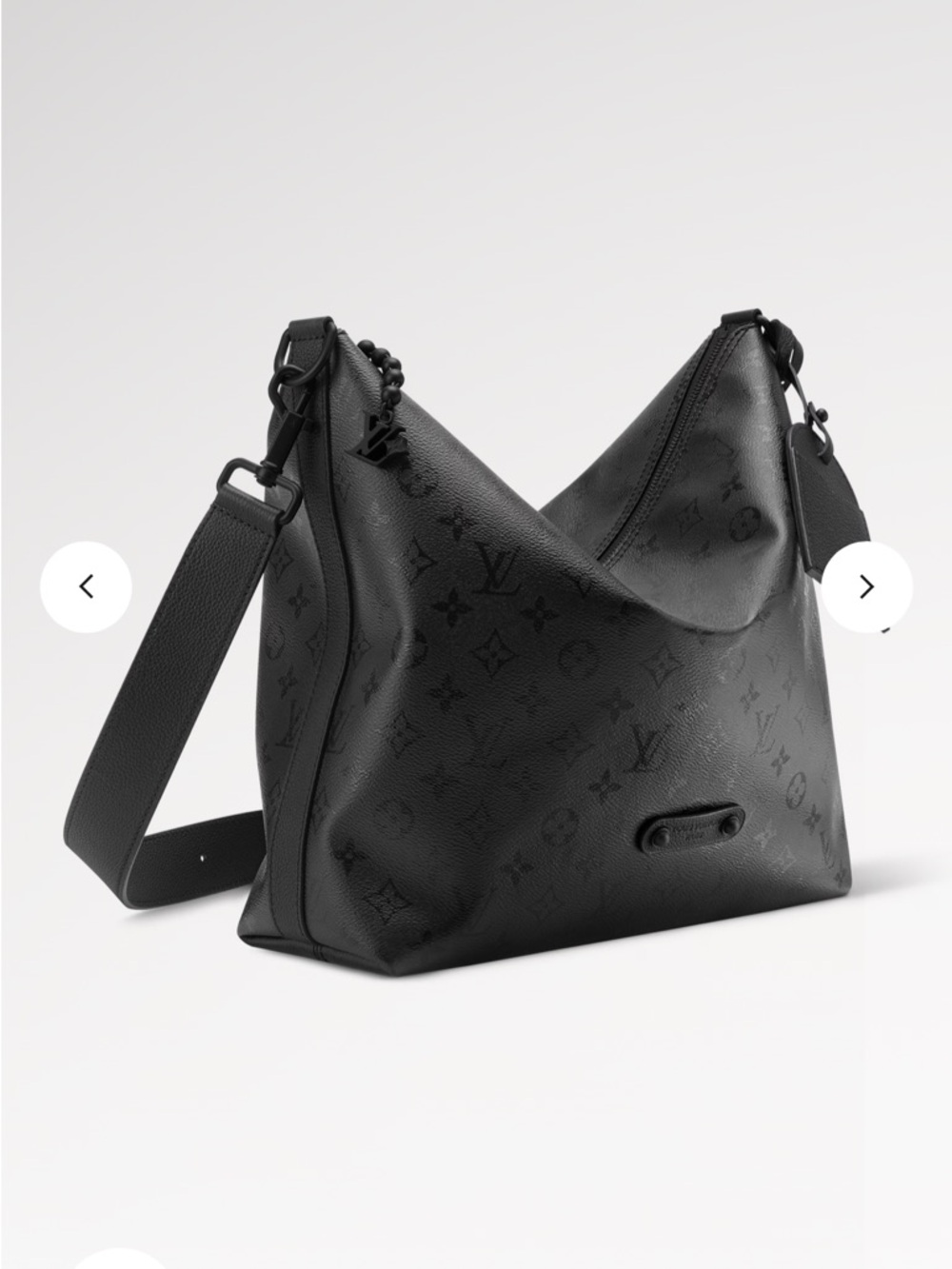 Louis Vuitton Black Vagabond Hobo Shoulder Bag